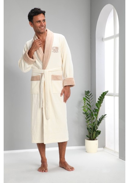 Nusa Men Nakışlı Bambo Cotton Erkek Bornozu fiyatları