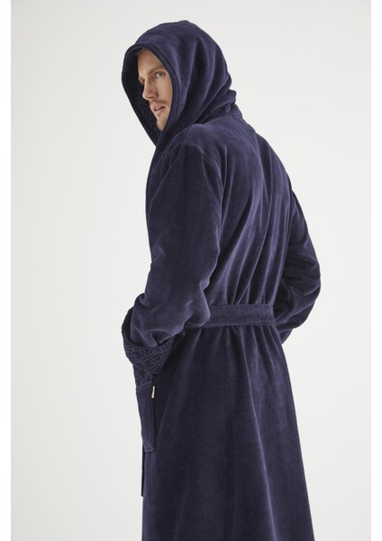 Yaka Jakarlı %100 Cotton Erkek Bornozu fırsatları