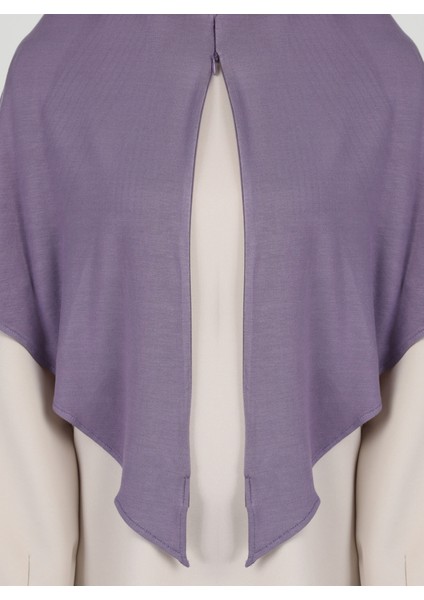 Fermuarlı Viskon Hijab - Mürdüm - Ecardin
