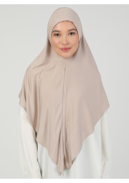 Fermuarlı Viskon Hijab - Açık Vizon - Ecardin fiyatları