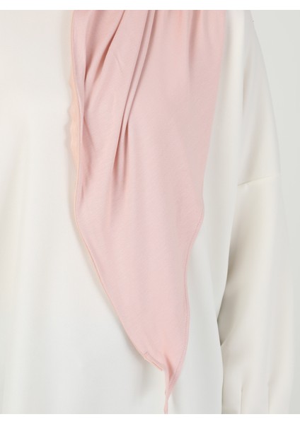 Fermuarlı Viskon Hijab - Pudra - Ecardin fırsatları