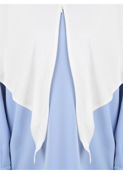 Fermuarlı Viskon Hijab - Krem - Ecardin indirimleri