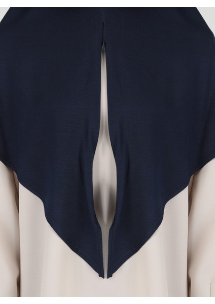 Fermuarlı Viskon Hijab - Lacivert - Ecardin indirimleri