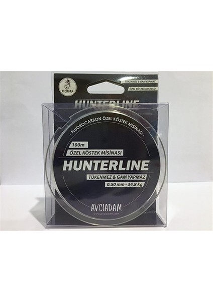 Hunterlıne 0,50mm - 34,8kg 100m Fluorocarbon Köstek Misinası