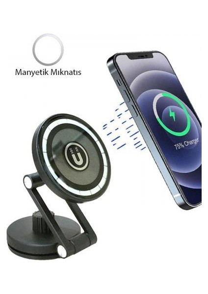 Güçlü Magsafe Apple iPhone Araç Içi Telefon Tutucu Masaüstü Telefon Standı Apple iPhone 12 13 14 Pro Max Uyumlu