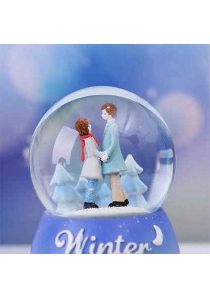 Winter Orta Boy Işıklı Müzikli Kar Küre ve Lotus Kolye Hediyeli fiyatları