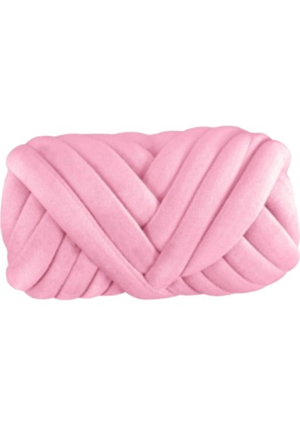 0.5kg Kadife Tıknaz Iplik Kol Örgü Halı Yumuşak Yıkanabilir Diy Tığ Işi Jumbo Açık Pembe (Yurt Dışından) fiyatları