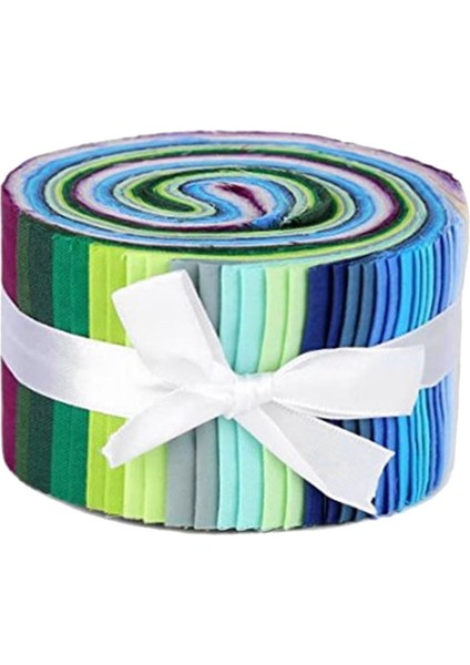 36 Pack Rol Up Kumaş Şeritleri Çeşitli Desenli Zanaat Kumaş Bezi Seçenek1 A 36 Pcs 6.25X100CM (Yurt Dışından)