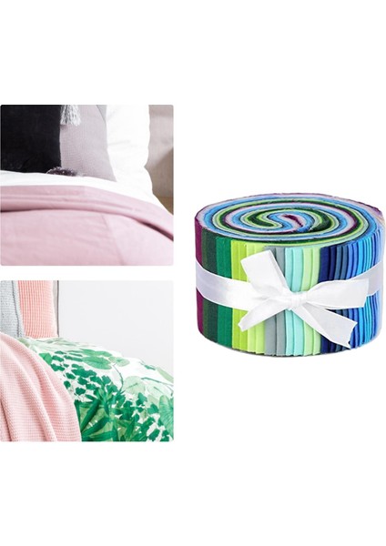 36 Pack Rol Up Kumaş Şeritleri Çeşitli Desenli Zanaat Kumaş Bezi Seçenek1 A 36 Pcs 6.25X100CM (Yurt Dışından)