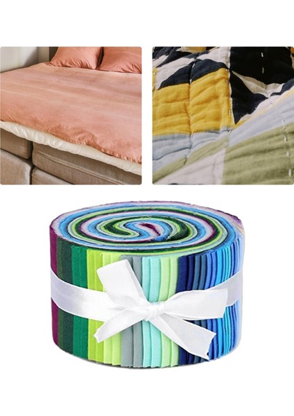 36 Pack Rol Up Kumaş Şeritleri Çeşitli Desenli Zanaat Kumaş Bezi Seçenek1 A 36 Pcs 6.25X100CM (Yurt Dışından)