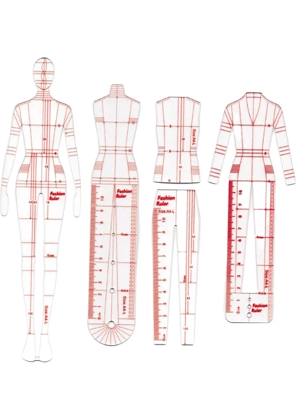 Moda Çizim Cetvel Kadın Insansı Desenler Tasarlama Eskiz Şablonu B Için (Yurt Dışından)