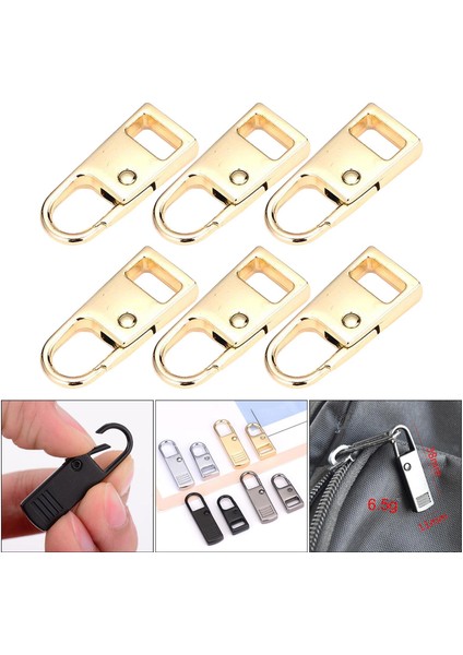 6pcs Metal Çıkarılabilir Fermuarı Etiketleri Giysiler Için Çekme Sekmeleri Sturdy (Yurt Dışından)