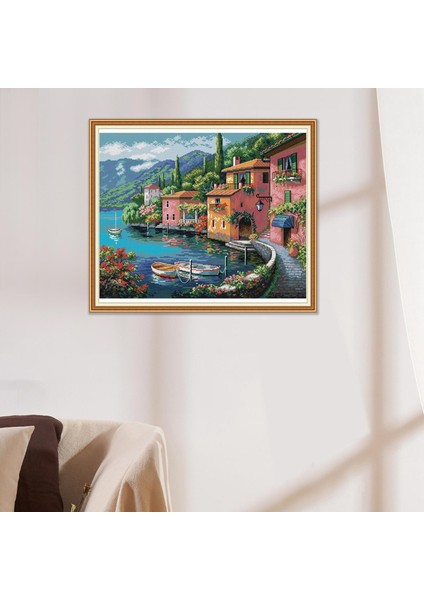 Çaprazş Önceden Basılmış - Ingilizce ile Şehir Peyzaj Nakışı 52X44CM (Yurt Dışından) fırsatları