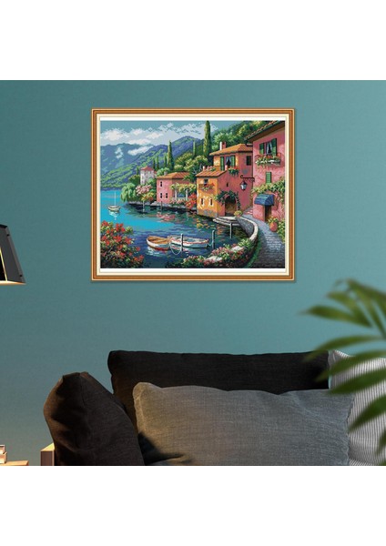 Çaprazş Önceden Basılmış - Ingilizce ile Şehir Peyzaj Nakışı 52X44CM (Yurt Dışından) indirimleri