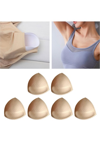 3 Çift Üçgen Sütyen Pedler Çıkarılabilir Sütyen Kupaları Için (Yurt Dışından) modelleri