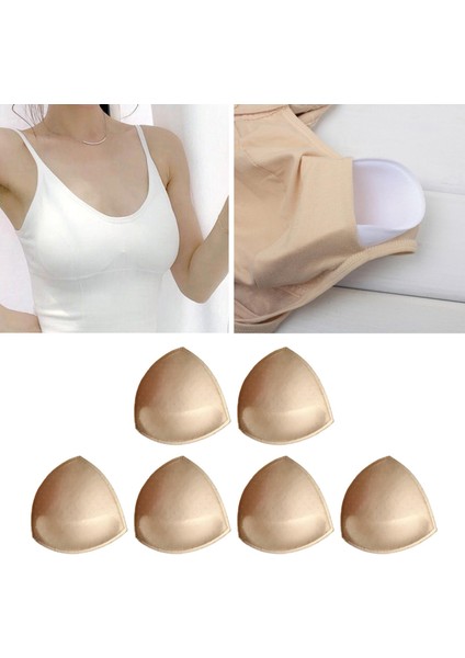 3 Çift Üçgen Sütyen Pedler Çıkarılabilir Sütyen Kupaları Için (Yurt Dışından) fırsatları