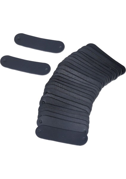 100PCS Sahte Deri Boş Giysi Etiketleri Dıy Dikiş Şapkaları Için El Yapımı Siyah Onarımı Siyah (Yurt Dışından)
