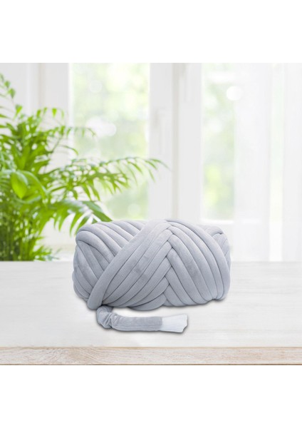 Tıknaz Iplik Süper Yumuşak Battaniye Evcil Yatak Eşarp Diy Gri Için Hafif Dev Iplik (Yurt Dışından)