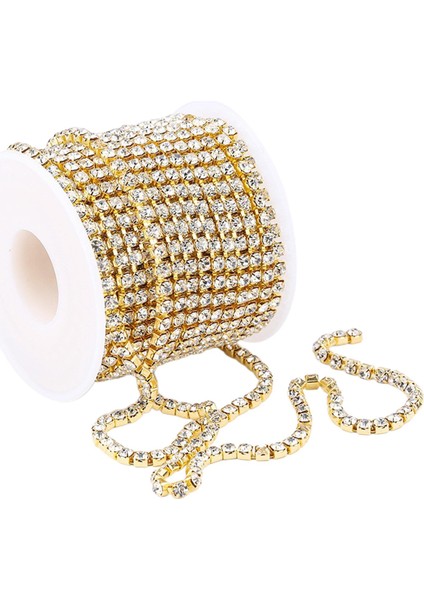 10M Rhinestone Zinciri Kristal Kurdele Diamante Zanaat Altın (Yurt Dışından) fiyatları
