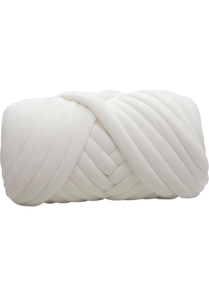 1kg Kadife Tıknaz Iplik Kol Örgü Tığ Işi Yumuşak Battaniye Yastık Fular Diy Beyaz (Yurt Dışından) modelleri