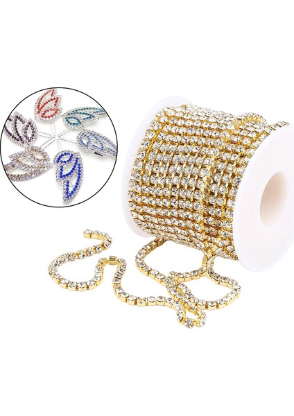 10M Rhinestone Zinciri Kristal Kurdele Diamante Zanaat Altın (Yurt Dışından) modelleri