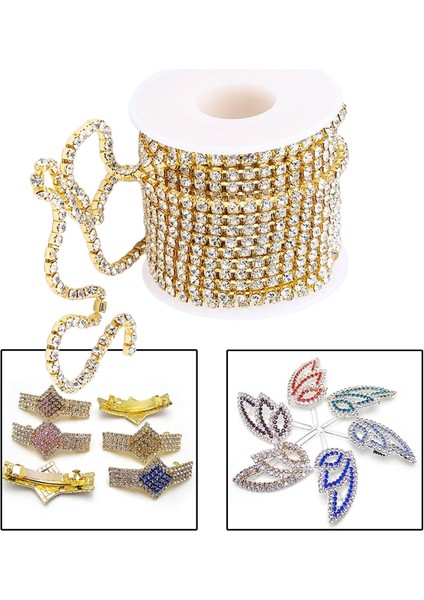 10M Rhinestone Zinciri Kristal Kurdele Diamante Zanaat Altın (Yurt Dışından) indirimleri