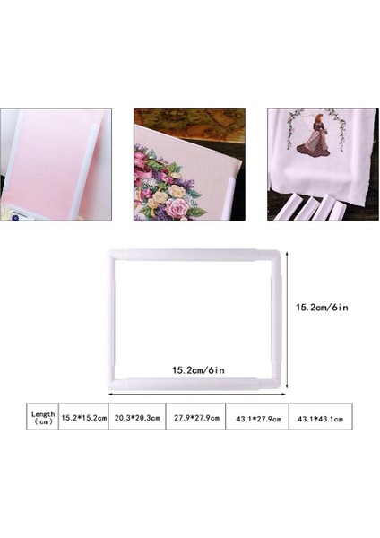 Nakış Tutkun Kare Çaprazş Çerçevesi Dıyş Araçları 15.2cm (Yurt Dışından) indirimleri