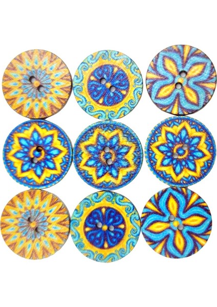 100PCSŞ Için Ahşapğmesi Scrapbooking 3/4in Blue Serisi Mavi Serisi 20MM (Yurt Dışından)