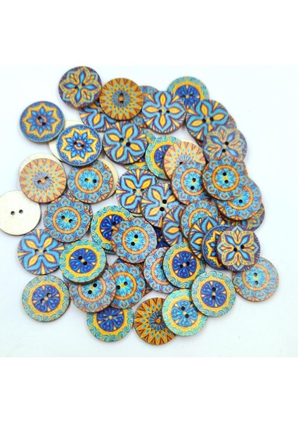 100PCSŞ Için Ahşapğmesi Scrapbooking 3/4in Blue Serisi Mavi Serisi 20MM (Yurt Dışından)