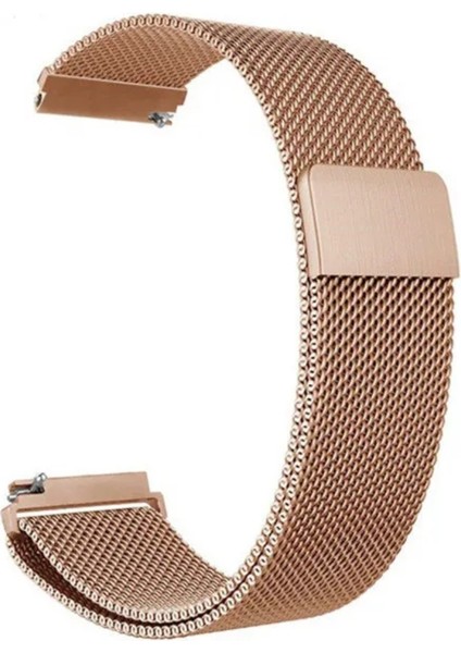 Samsung Galaxy Watch 4 Classic 46MM / Active R500 / Gear Sport R600 / Gear S2 Classic Uyumlu 20MM Mıknatıslı Metal Hasır Kordon fiyatları