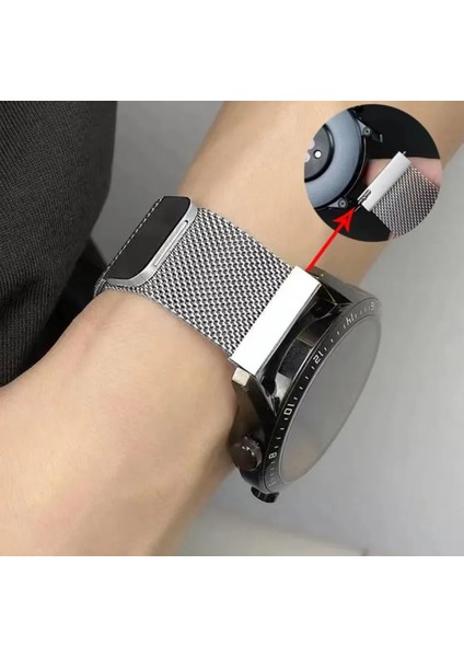 Honor Magic Watch 2 42MM / Oppo Realme Wach 36MM Rma 161 / Amazfit Bip 3-Bip 3 Pro Uyumlu 20MM Metal Hasır Kordon fiyatları