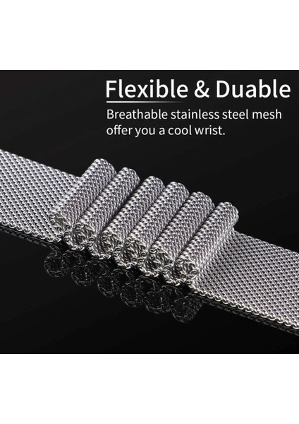 Honor Magic Watch 2 42MM / Oppo Realme Wach 36MM Rma 161 / Amazfit Bip 3-Bip 3 Pro Uyumlu 20MM Metal Hasır Kordon fırsatları