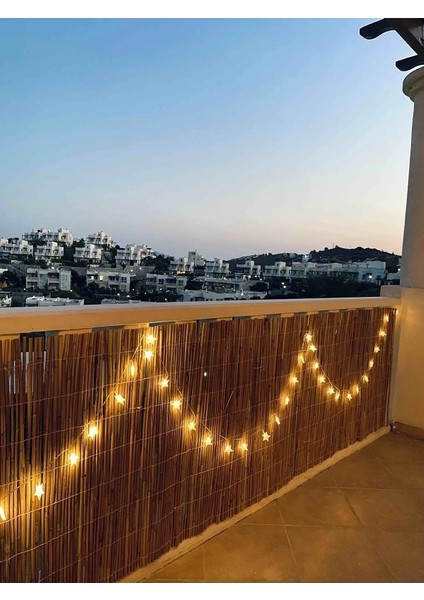 90 Cm x 6 Metre Hasır Kamış Balkon Çiti Bahçe Çiti Hasır Çit Gölgelik Dekorasyon