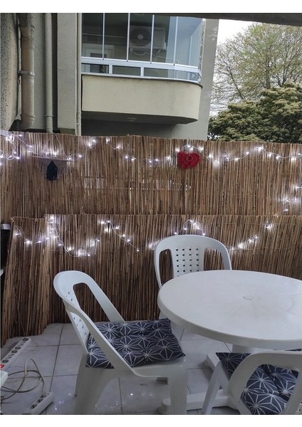 90 Cm x 5 Metre Kamış Hasır Bahçe Çiti Balkon Çiti Gölgelik Dekorasyon Bambu Çit