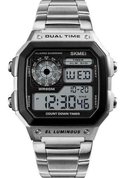 Erkekler Dijital Izle Kronometre Geri Sayım Alarmı (Yurt Dışından)