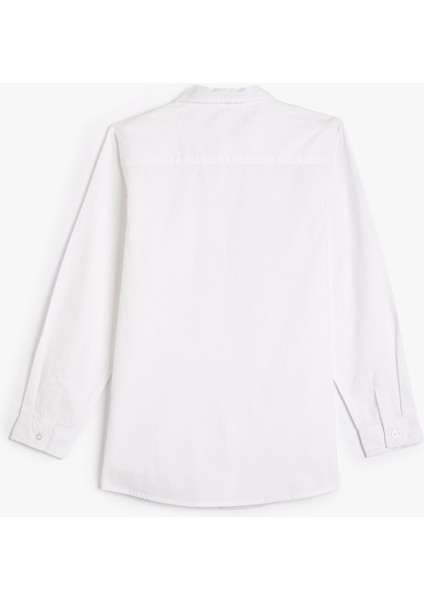 Okul Gömleği Papyon Detaylı Uzun Kollu Pamuklu Klasik Yaka fiyatları