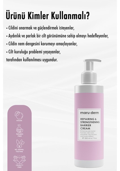 Bariyer Onarıcı & Ceramide Cilt Bakım Kremi 200 ml