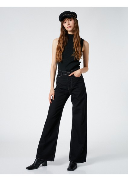 Ekstra Geniş Paça Kot Pantolon Yüksek Bel - Bianca Jeans