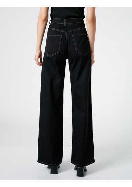 Ekstra Geniş Paça Kot Pantolon Yüksek Bel - Bianca Jeans fırsatları