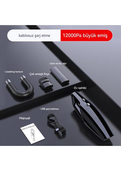 Araba Elektrikli Süpürge Araba Küçük Araba Elektrikli Süpürge Güçlü Kablosuz Şarj El Araba Çift Amaçlı (Yurt Dışından)