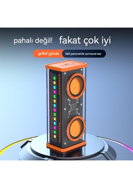 Renkli Işıklar, Çift Kornalar, Bas, Yaratıcı Hediyeler, Ses Serileri, Renkli Çift Sesli Makine, Küçük Çelik Top, Bluetooth Hoparlör (Yurt Dışından)