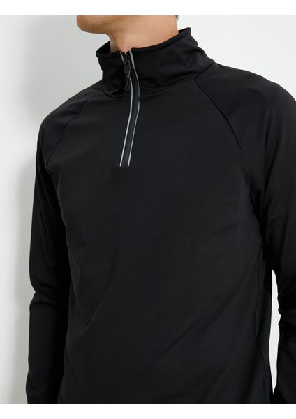 Spor Sweatshirt Dik Yaka Fermuarlı Uzun Kollu modelleri