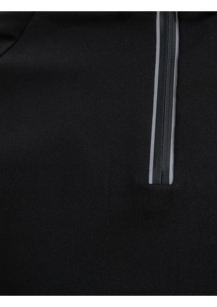 Spor Sweatshirt Dik Yaka Fermuarlı Uzun Kollu fırsatları