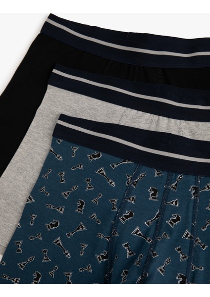 3'lü Boxer Seti Oyun Baskılı Çok Renkli modelleri