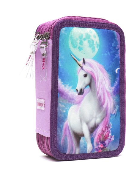 3 Katlı Kalemlik / Kalem Kutusu Unicorn