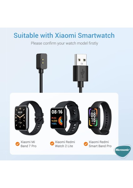 Xiaomi Redmi 2 Lite Manyetik USB Şarj Kablosu Siyah