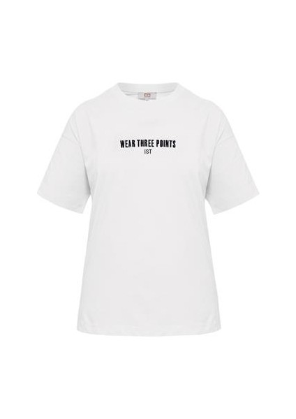 Beyaz Weeknd Oversize T-Shirt