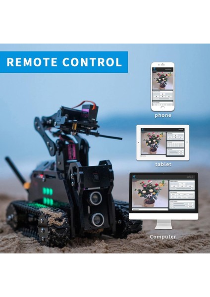 Rasptank Akıllı Robot Kiti - Raspberry Pi ile Uyumlu