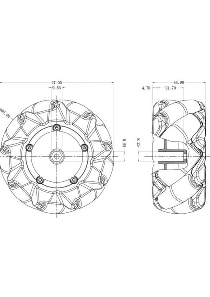 Mecanum Wheel 4WD Metal Robot Araba Şasi Öğrenme Kiti indirimleri