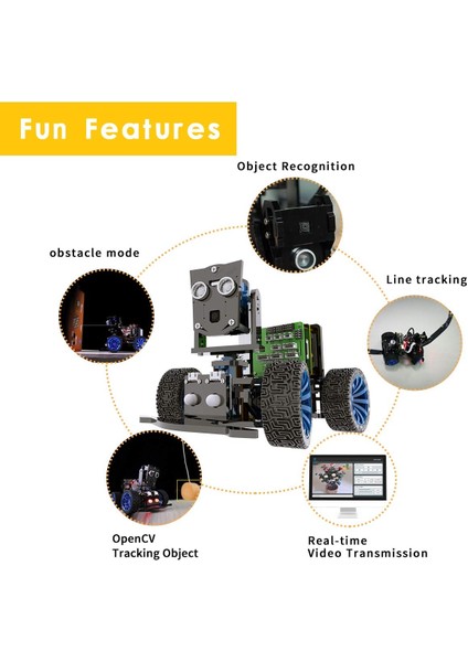 Mars Rover Picar-B Robot Kiti - Raspberry Pi ile Uyumlu